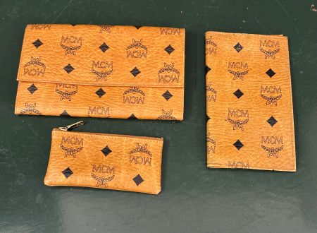 MCM Accessoire-Set Vintage – 3-teilig – Cognacfarben