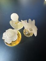 3 Miniatur Parfümflakons mit Glasverschluss gebraucht