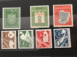 BRD 1953, Mi 163, 167-70, 171-72, **, KP 165.--