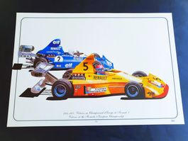 Poster Formule 2, Renault-Gordini, Arnoux, Tambay, Jabouille