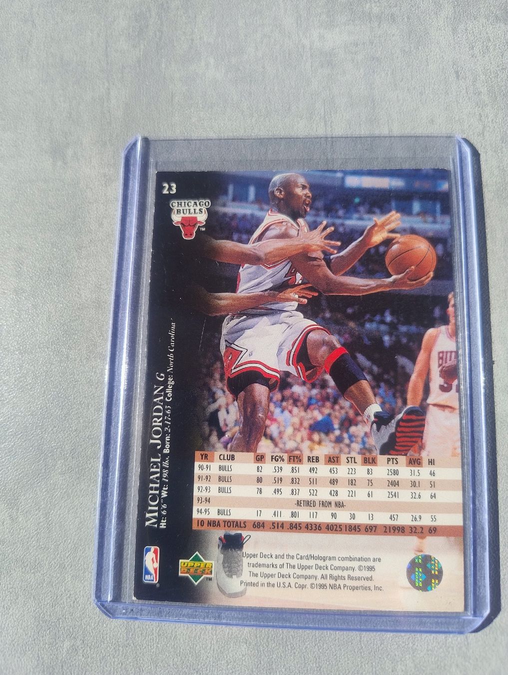 Nba Cartes à collectionner: NBA 1995 UPPER DECK #23 MICHAEL JORDAN – Neuf (Voir description) à Martigny par jul_7s5x 1