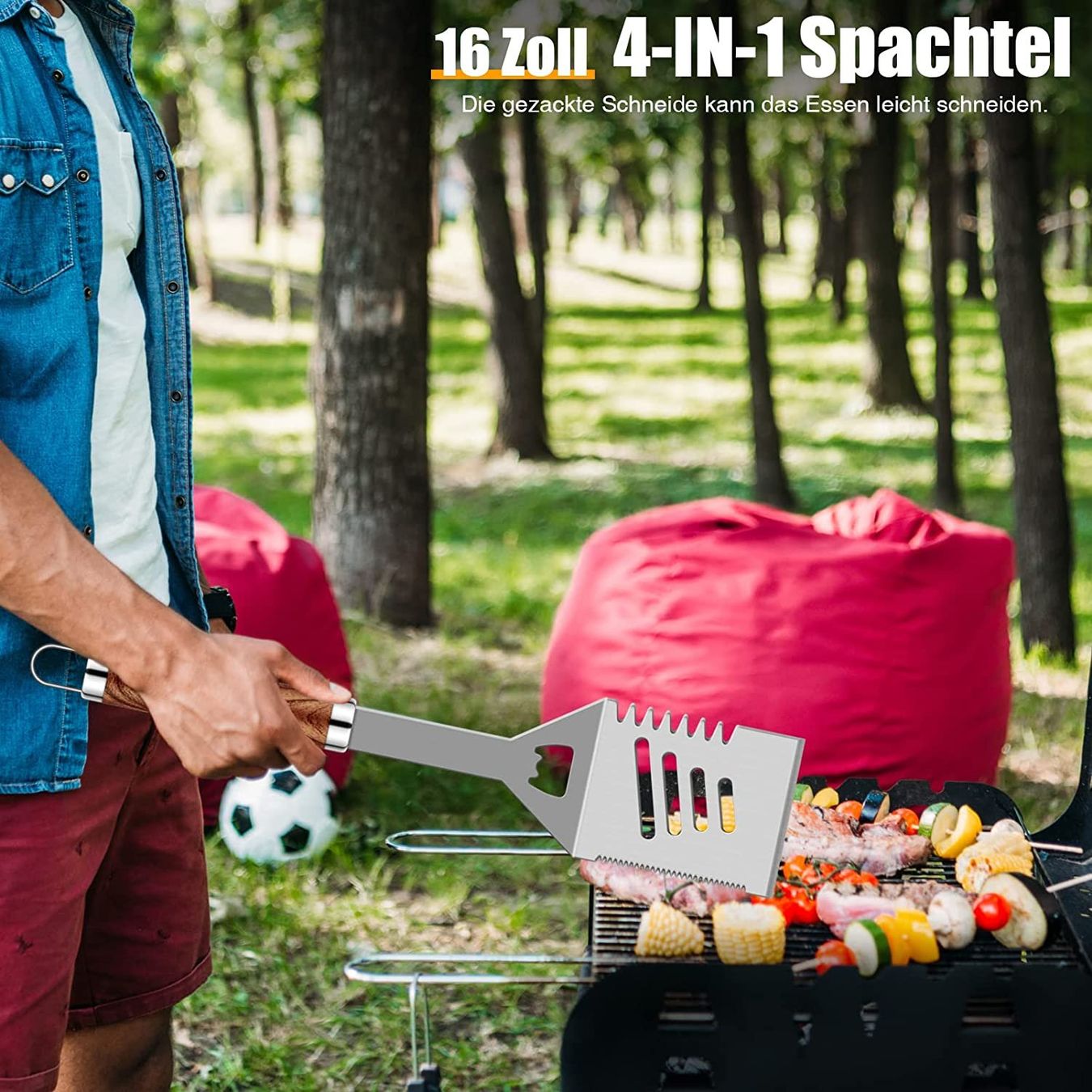Set di posate: Edelstahl Grillzubehör Set – Nuovo e nell'imballaggio originale da Nuglar venduto da SaleRitter 4
