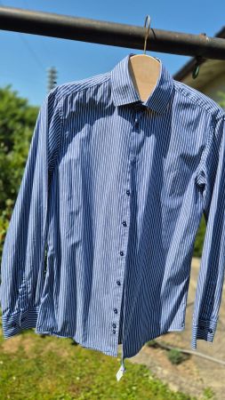 Herren Hemd blau gestreift Grösse S guter Zustand