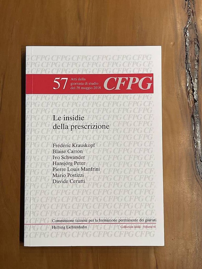 Libri: Le insidie della prescrizione, CFPG, 2018 – Nuovo (secondo la descrizione) da Volketswil venduto da doughboy
