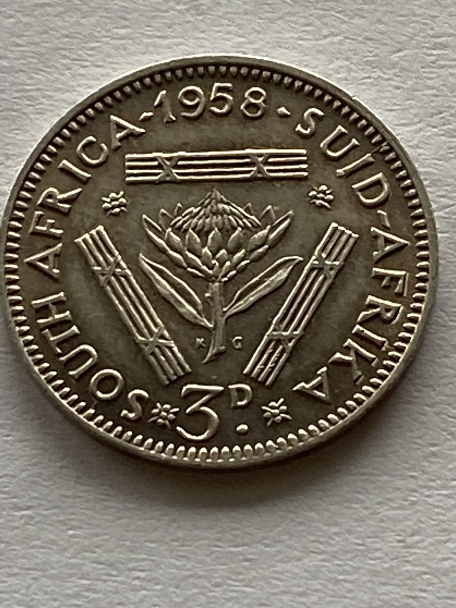 Tutti le monete: Afrique du Sud, 3 pence 1958 argent – Usato da Corsier-sur-Vevey venduto da Ginoarturo 1