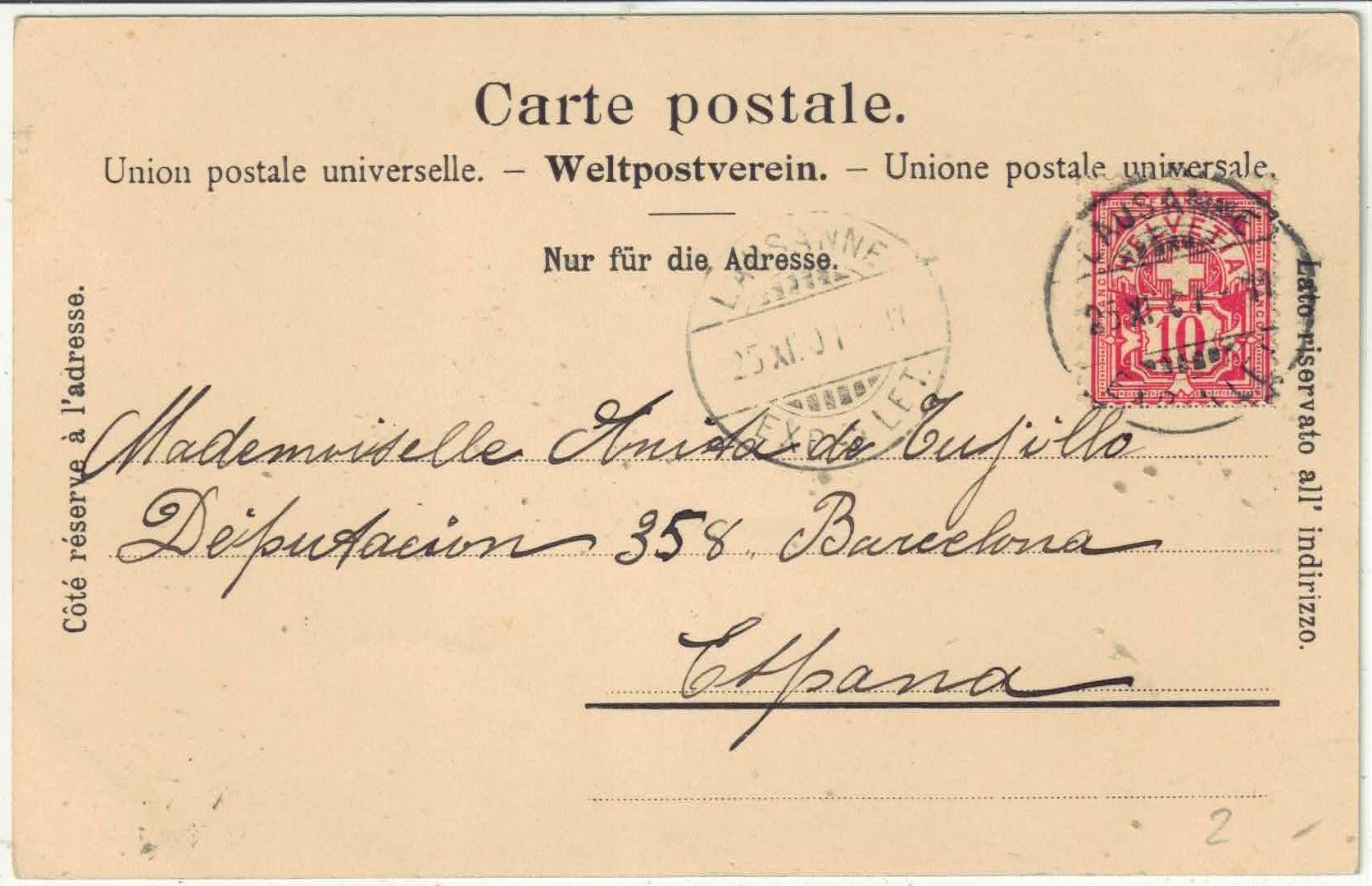 Cartoline postali: Lausanne - Le Pont - animee – Usato da Ettingen venduto da Kartenplanet 1