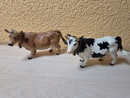 2 x Safari Kühe, Bauernhoftiere, Top Zustand!