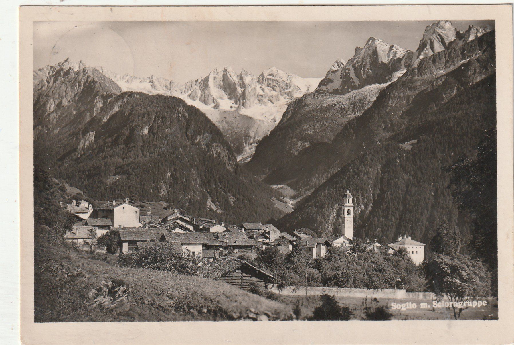 Ansichtskarten: Soglio um 1946 – Gebraucht aus Lumbrein von made02