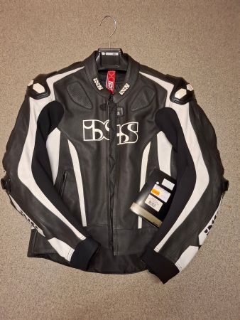 Ixs Motorrad Lederjacke Schwarz Weiss Grösse 52 neu