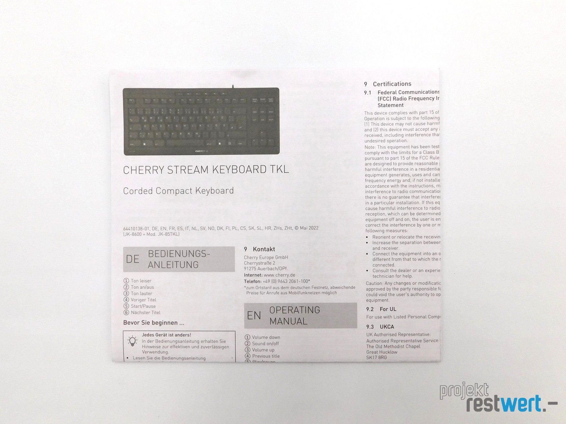 Tastiere: Tastatur von CHERRY – Nuovo (secondo la descrizione) da Bülach venduto da restwert_buelach 4