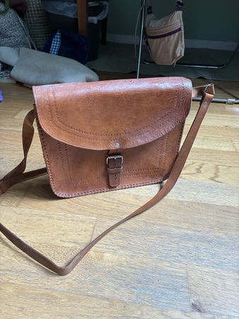 Ledertasche Umhängetasche braun handgemacht gute Kondition