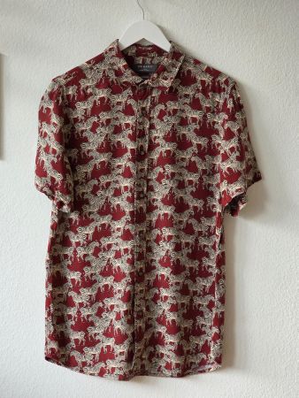 Primark – Herren Hemd mit Zebra-Print, Gr. S