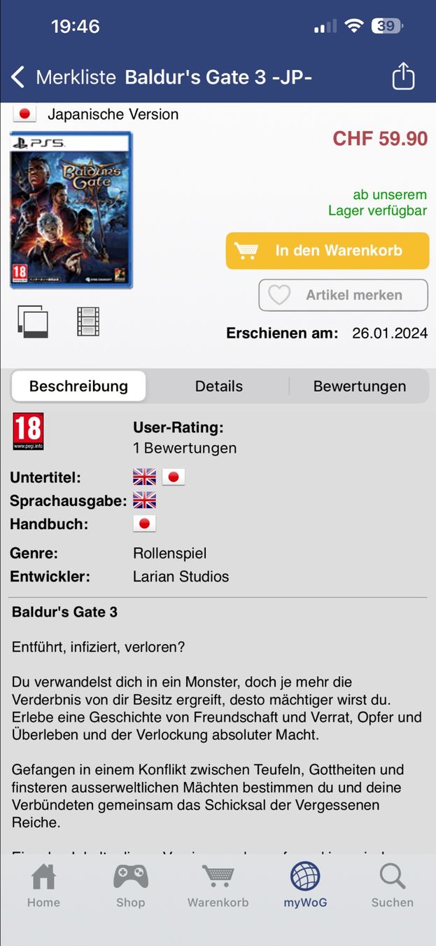 Sony Giochi: Spiel Baldur's Gate 3 PS5 – Nuovo (secondo la descrizione) da Aarberg venduto da pwi_g9wf 4