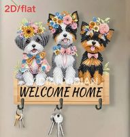 Diamond Painting Schlüsselbrett Hunde-35-Aufh-825