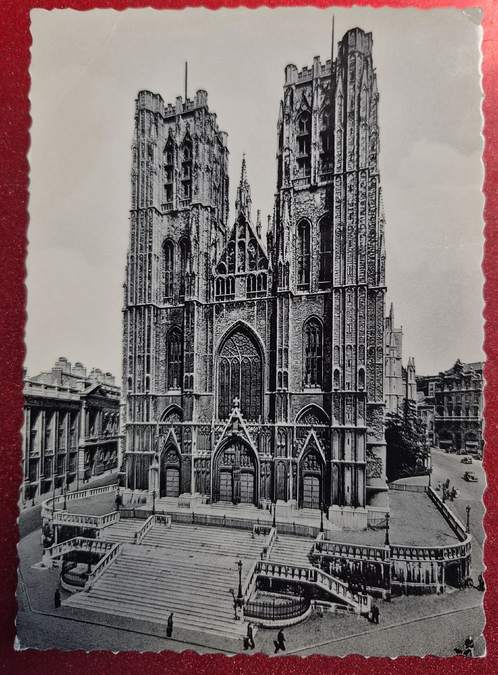 Cartoline postali: Brüssel Kathedrale St. Gudula 1961 – Usato da Melchnau venduto da Fishel