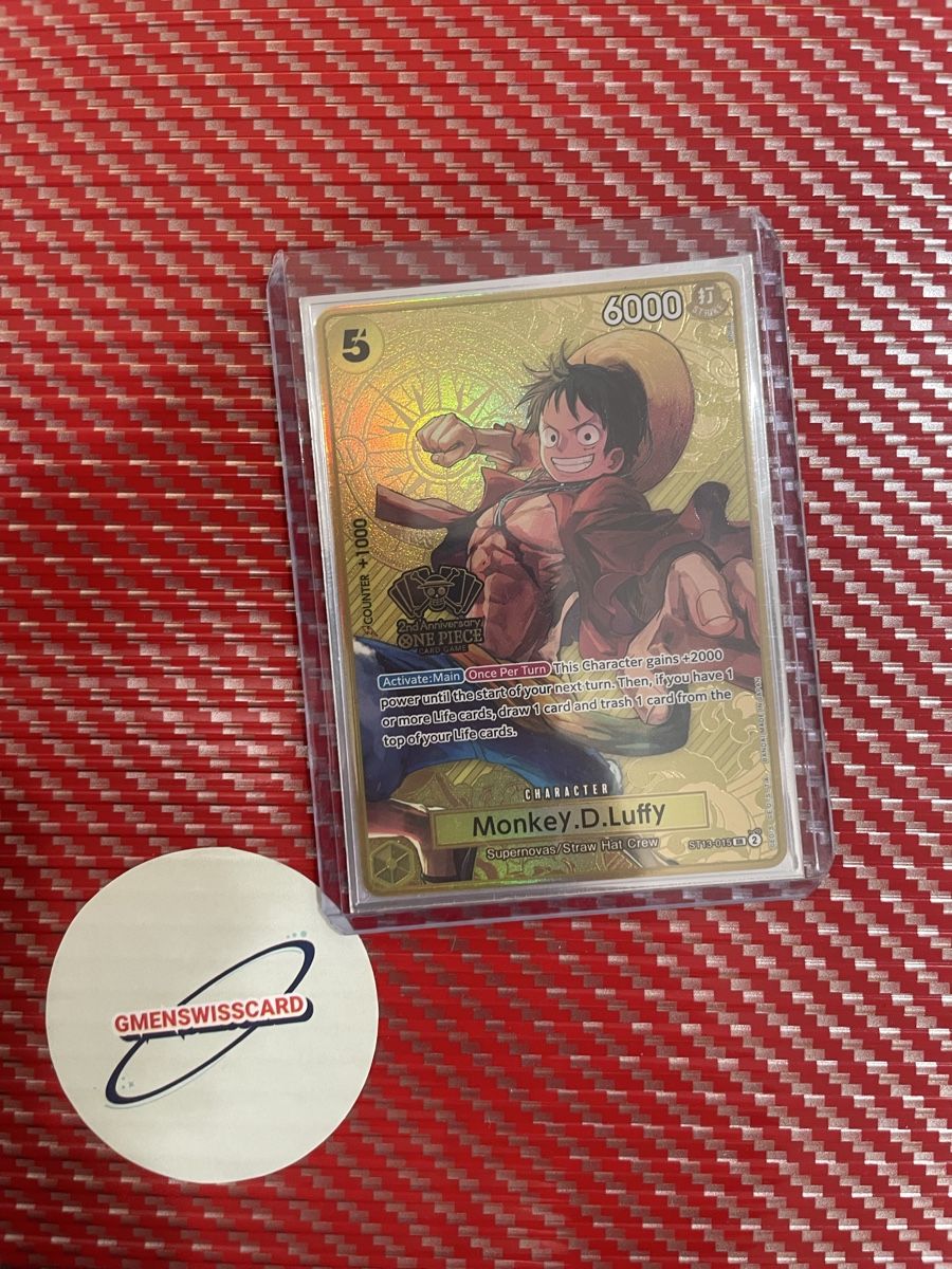 Bandai Cartes à collectionner: One Piece Card Monkey.D.Luffy 2nd anniversary promo  – Neuf (Voir description) à Wädenswil par Gmenswisscard