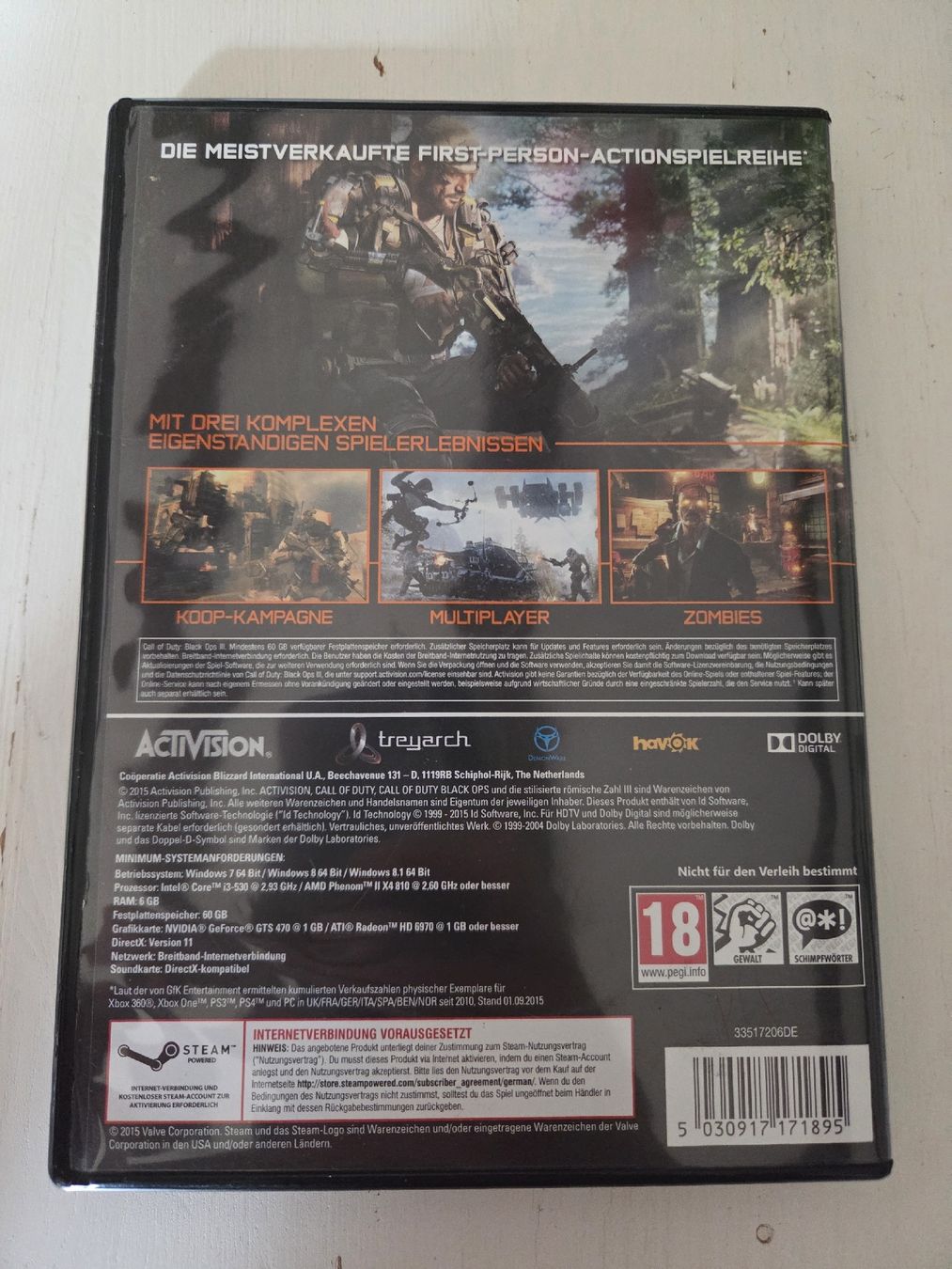 Giochi: Call of Duty Black OPS 3 – Usato da Bösingen venduto da Gismo95 1