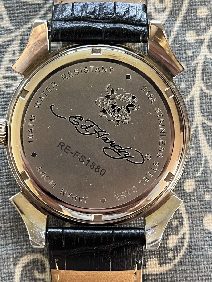 Ed Hardy Orologi: ED HARDY Wristwatch with Leather Strap – Difettoso da Bertschikon Gossau venduto da Weezysarchive 3