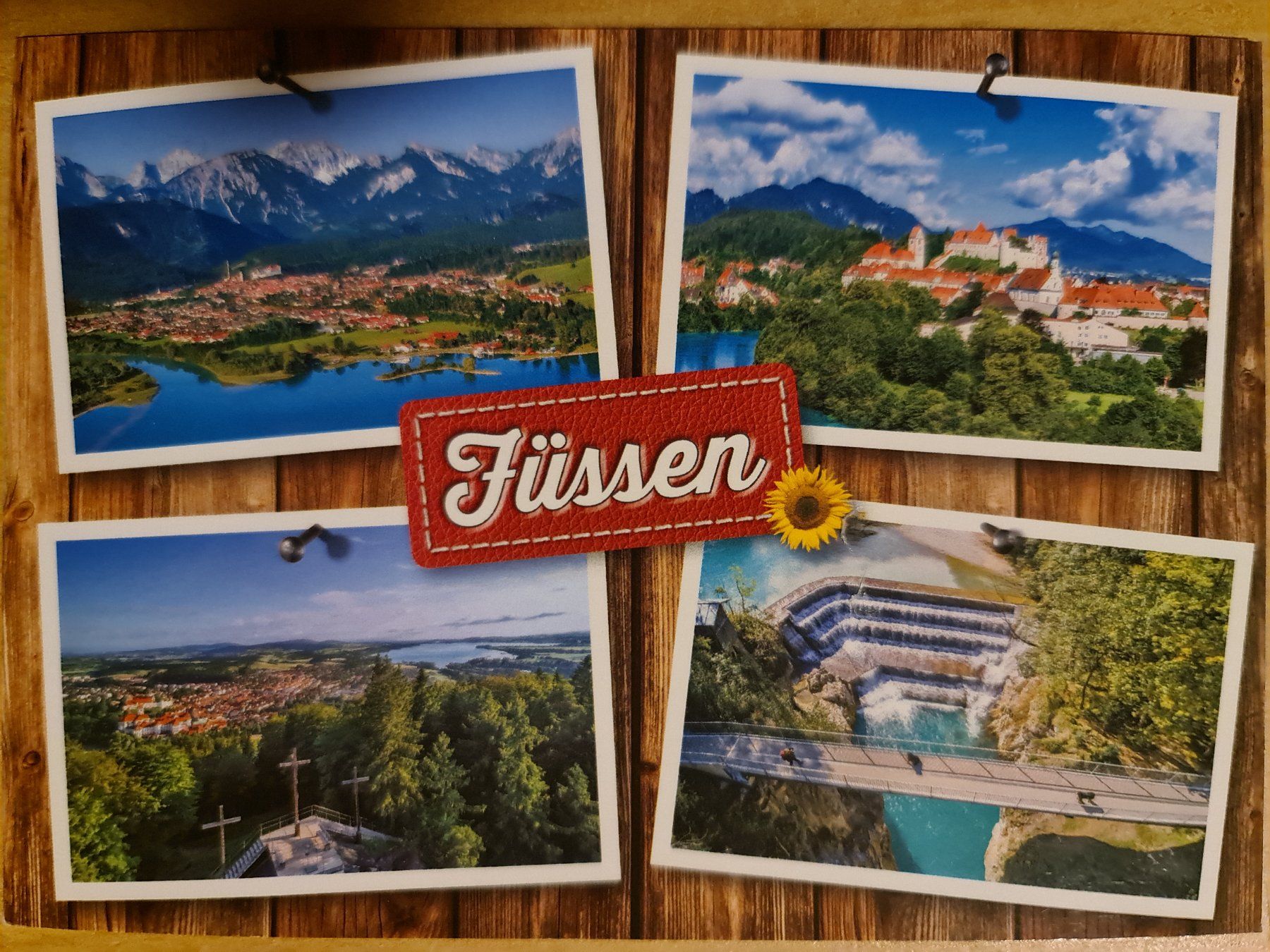 Cartoline postali: Ansichtskarte Füssen Deutschland – Usato da Dintikon venduto da Vexi