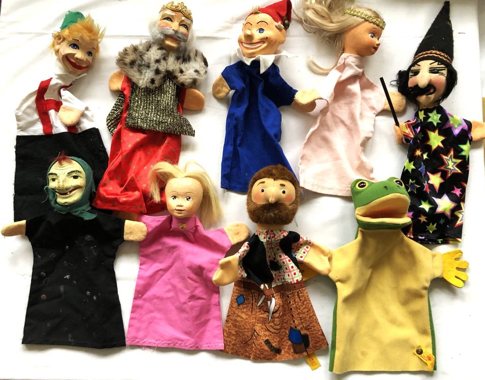 9x-handpuppen-f-r-kasperli-und-puppentheater-gebraucht-in