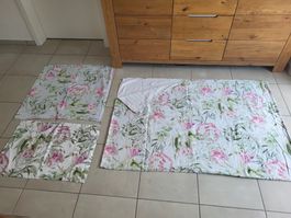 Bettwäsche Cacharel 155x210cm, 2 Kissenbezüge 76x76, 50x70