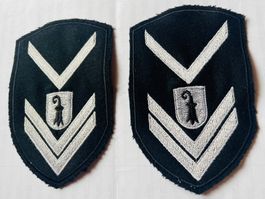 2 Badges-Abzeichen Basel-Stadt, neu , schwarz-weiss