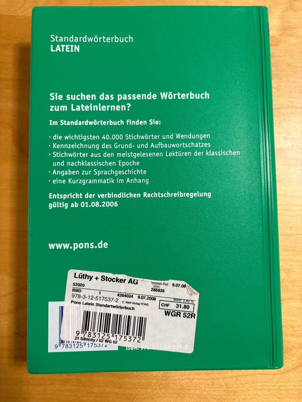Libri: Standardwörterbuch Latein-Deutsch PONS – Usato da Auenstein venduto da 5222 1