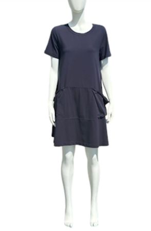 COS Summer Dress Navy Blue Pockets Size M - Cotton