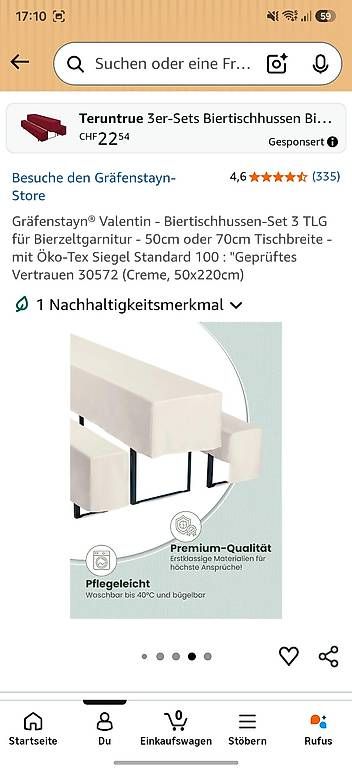 Tessuti: Biertischhussen creme – Nuovo e nell'imballaggio originale da Schöftland venduto da Maggie93 2