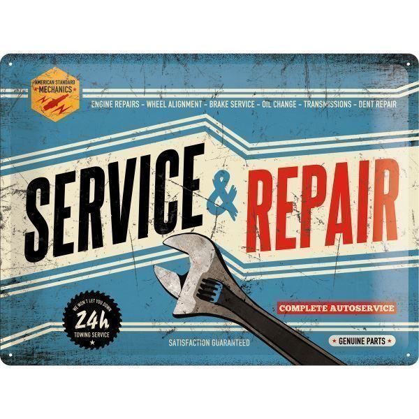 Insegne: Blechschild 3D-SERVICE&REPAIR - 30 x 40 cm – Nuovo e nell'imballaggio originale da Rupperswil venduto da big-one-sale