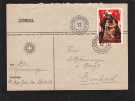 .Ganzsache Hilfsfond Geb. Br. 12 , 1939