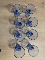 Glacebecher Glas in blau, wie neu