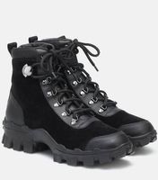 Moncler Schnürboots Wildleder/Glattleder schwarz, Gr.38