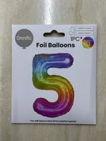 Folienballon Zahl 5 Regenbogen 16 Zoll neu
41
