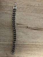 Armband Edelstahl Fahrradketten Design silber schwarz