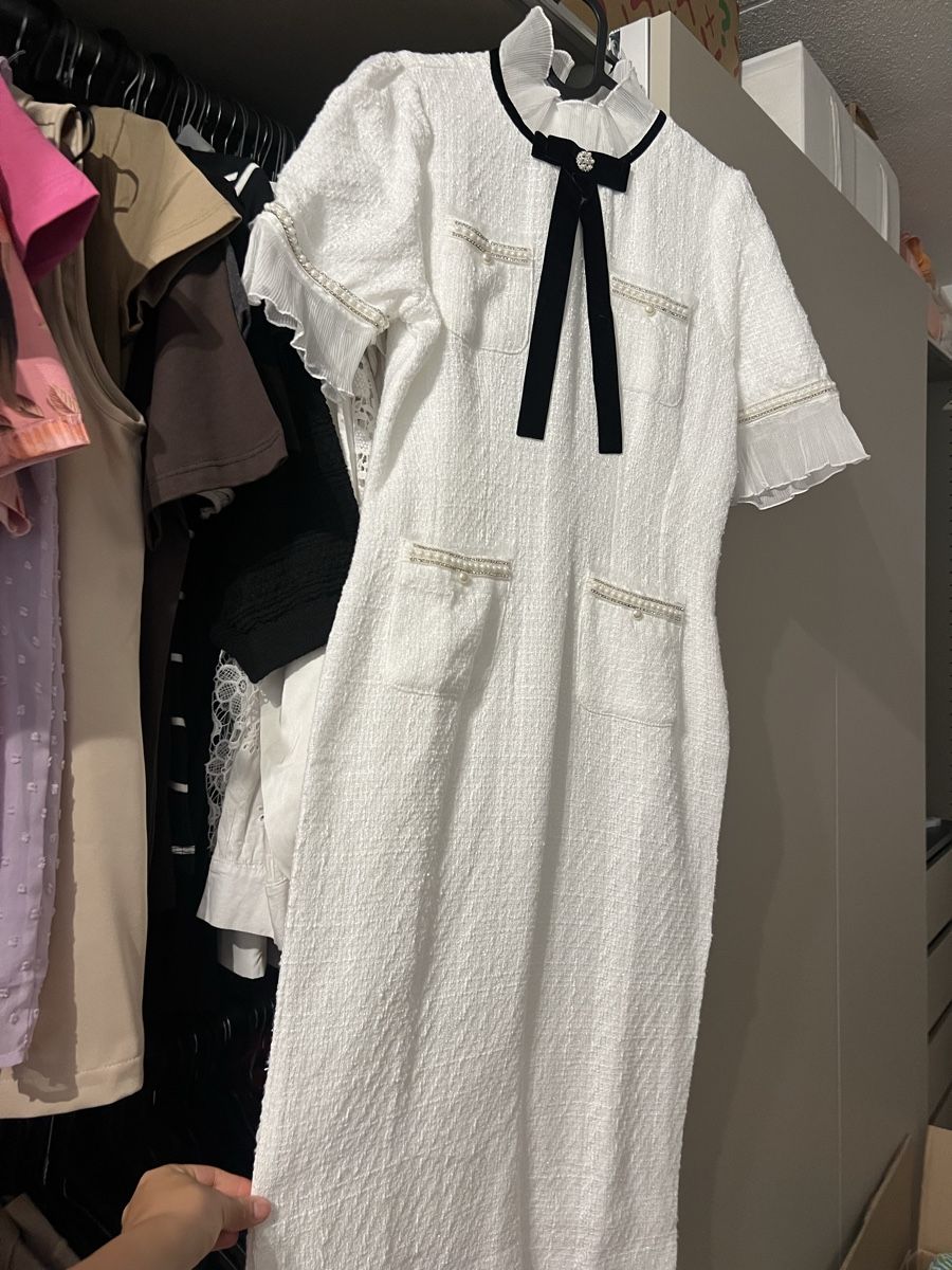 Vestiti: Kleid weiss kurzarm – Usato da Zürich venduto da R1908 3