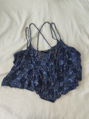 Sommerliches Tanktop mit Muster, Grösse L, Top Zustand