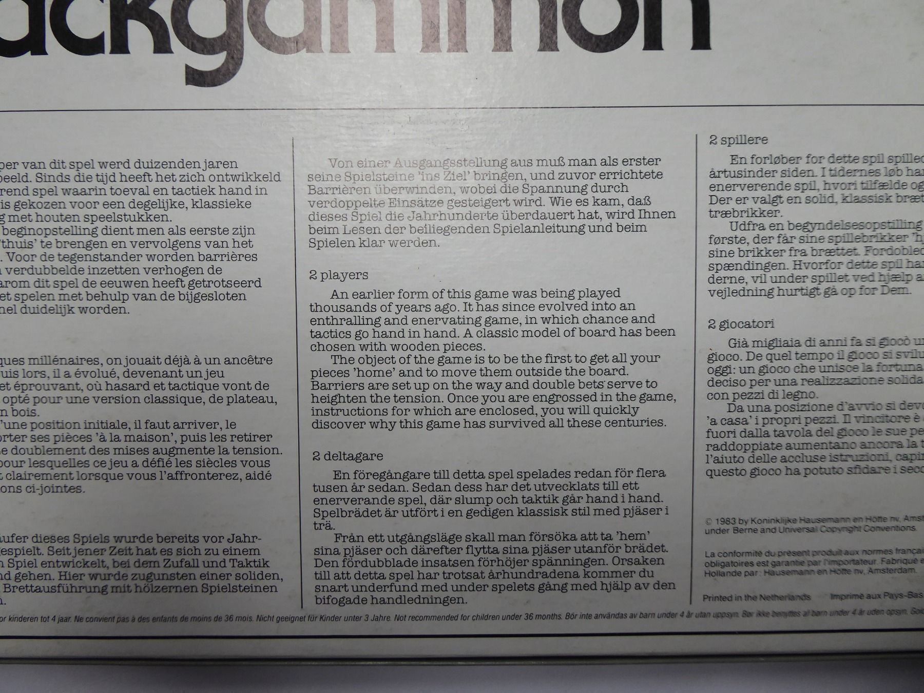 Spiele: Tolles Backgammon, Jumbo Spiele 1983 – Gebraucht aus Turbenthal von Panau 3