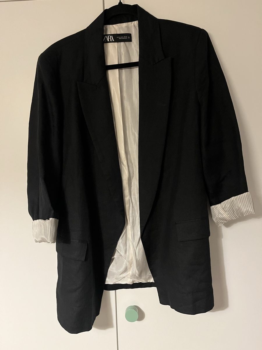 Zara Giacche: BLACK ZARA BLAZER Linen – Usato da Zürich venduto da ali_celi