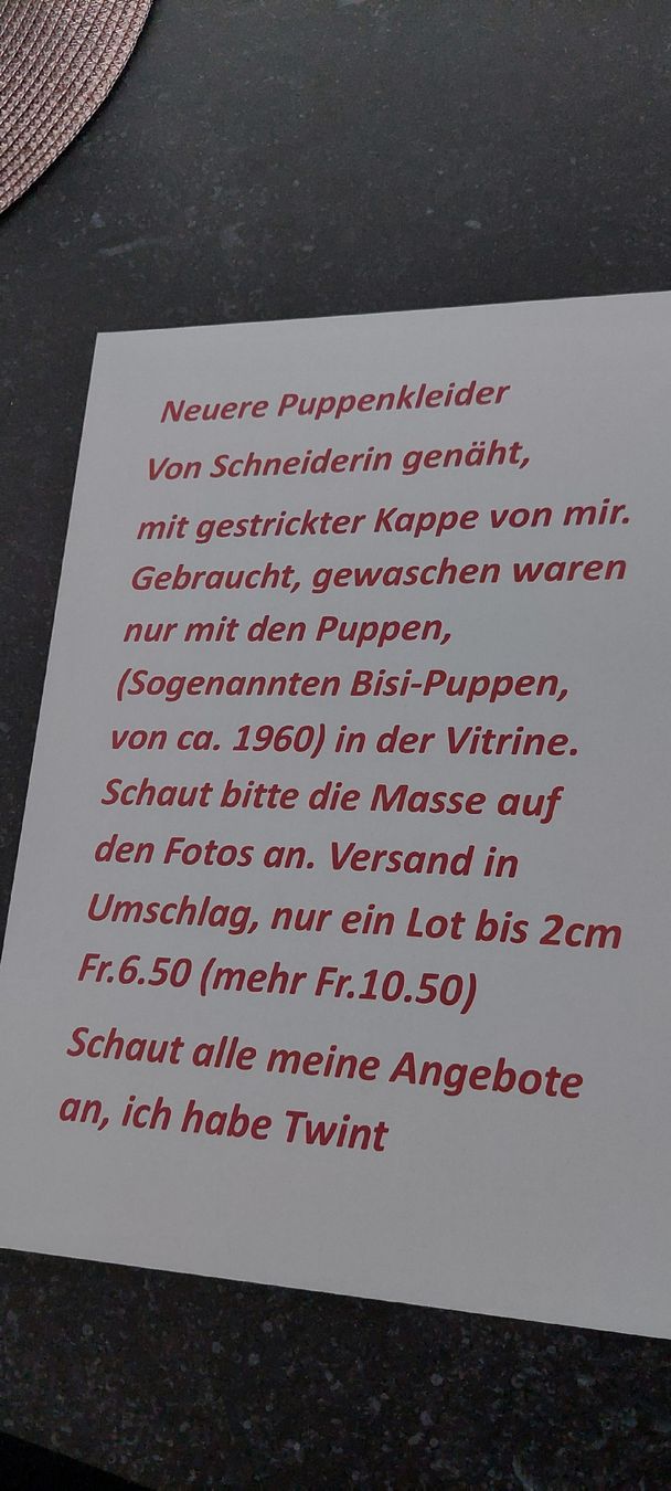 Puppen: Puppenkleid – Gebraucht aus Muri AG von nindo1 6