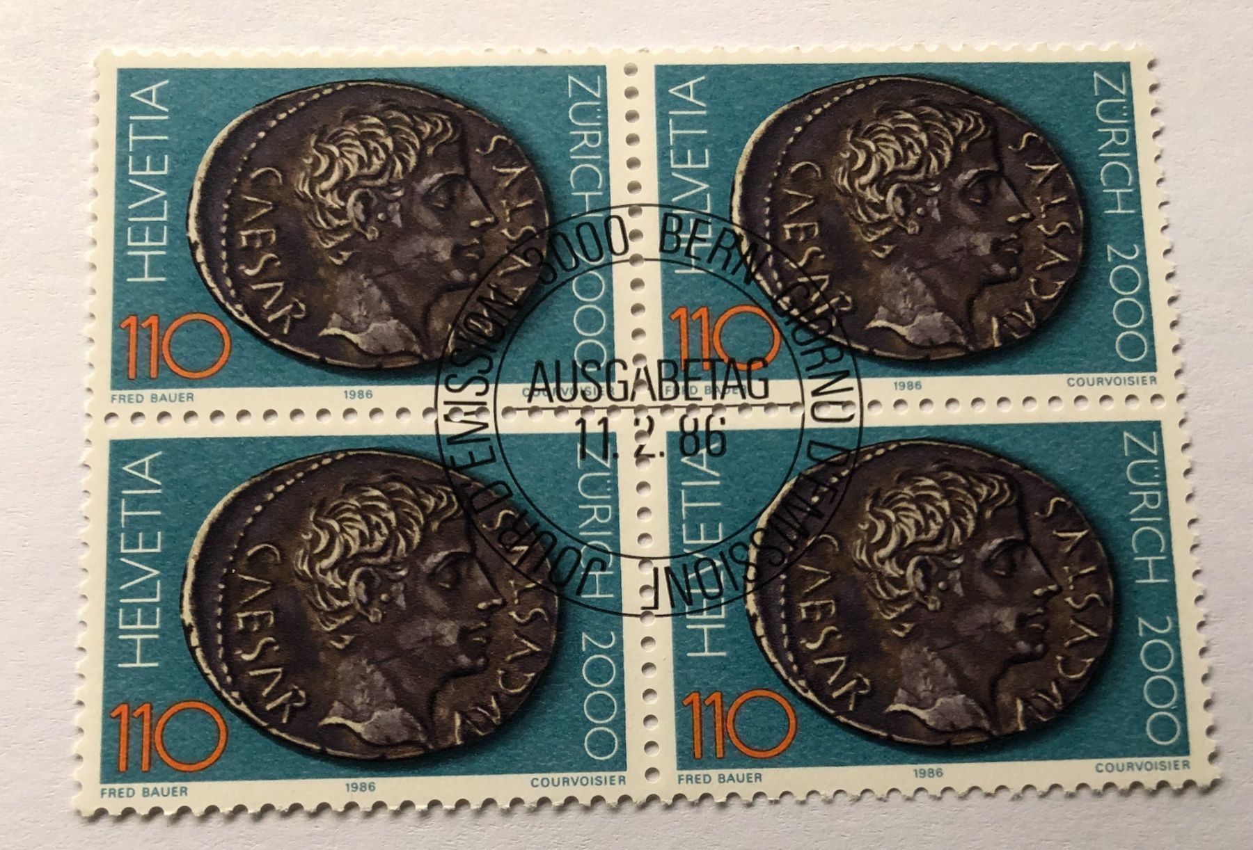 Alle Briefmarken: 4 er Block Nr.724 mit Stempel Bern – Gebraucht aus Aarau von Billa007