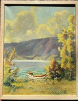 P. Spori huile lac et barque