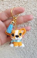 Handgemachter Schlüsselanhänger Amigurumi Hund Corgi 
