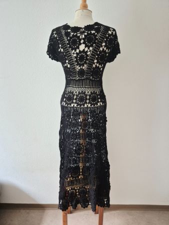 FREE PEOPLE KLEID DRESS HÄKELEI M 38 , TOP ZU JACKE BLAZER