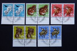 (i469) PJ Paare: 1966 J215 - J219 mit ET Vollstempel