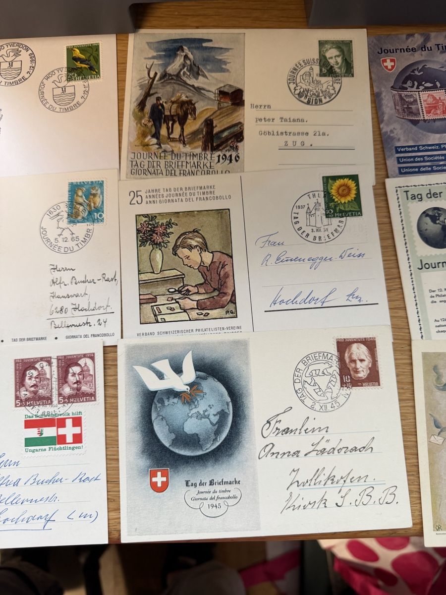 Tutti i francobolli: 19 Karten Tag der Briefmarken  – Usato da Murgenthal venduto da Tina_4055 2