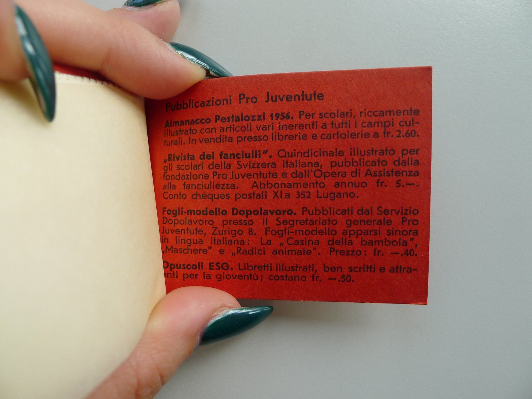 Alle Briefmarken: 1955, Markenheft PJ Nr.4 postfrisch + komplett. Kat: 110.- – Gebraucht aus Sursee von Luzernerraute 4