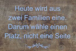 Schild für die Trauung 