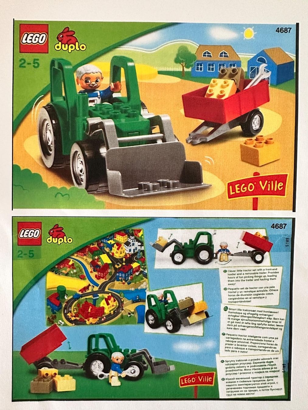 4687 Duplo Tractor And Trailer Køb DUPLO Traktor Med Anhænger 4687