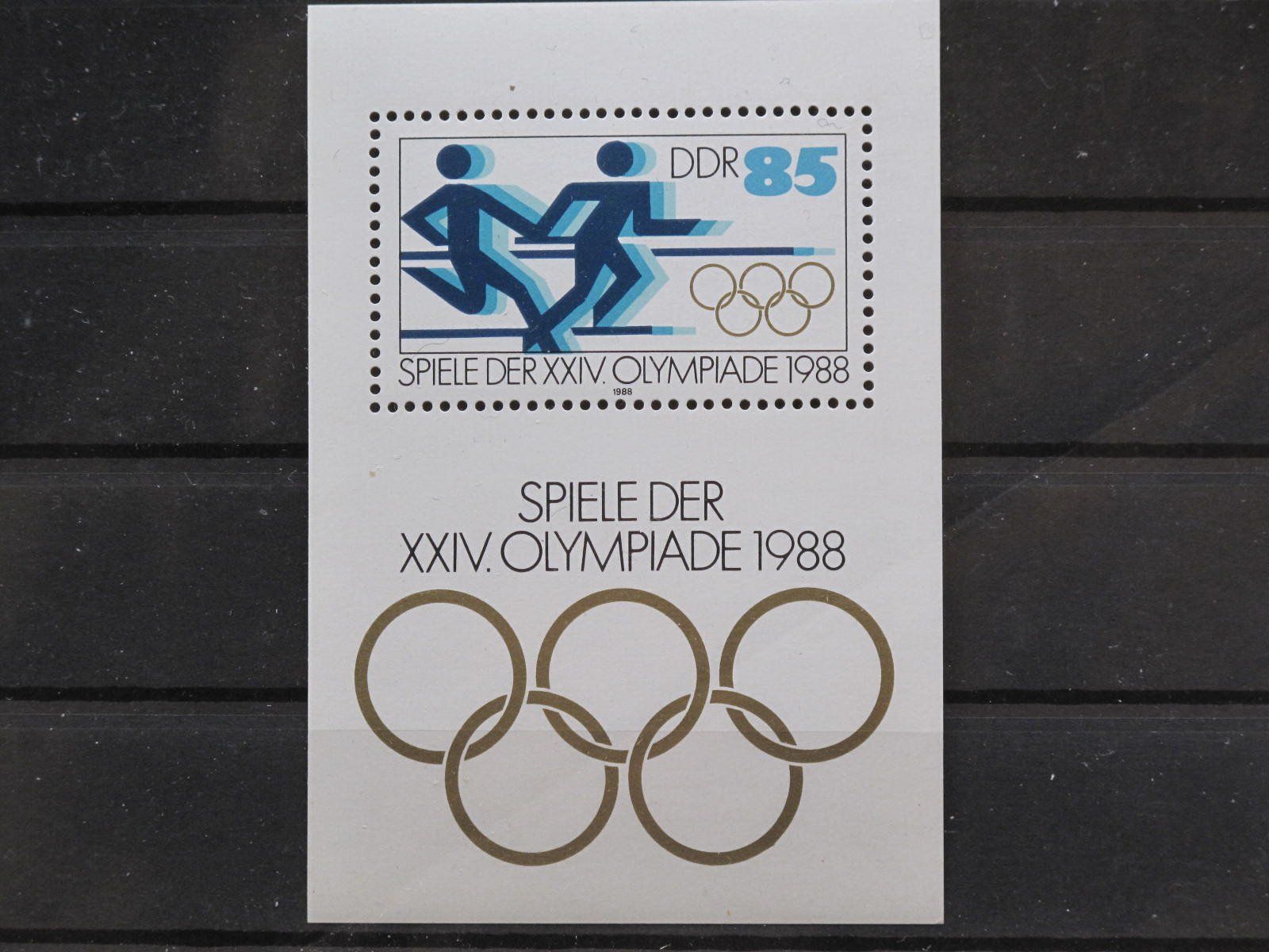 Tutti i francobolli: DDR 1988 Olympiade Staffel Block 94 ** – Usato da Wil SG venduto da fva01